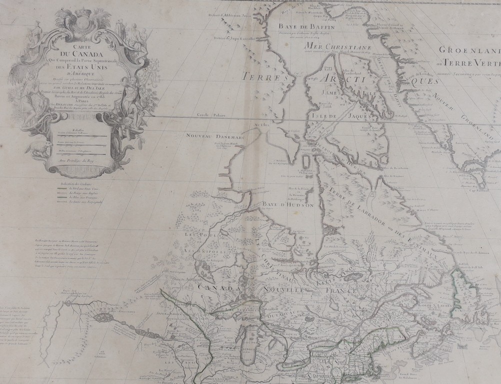 Covens and Mortier, coloured engraving, Carte de L'Egypte ..., 49 x 57cm, a Guillaume de L'Isle map of Canada, 54 x 73cm and a reprint plan of Putney Parish, 1787, 69 x 42cm